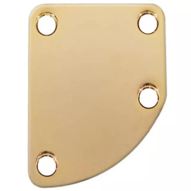 Neckplate Piastrina Placca Fissaggio Manico Chitarra Basso Oro 64,5 X 51,4 Mm