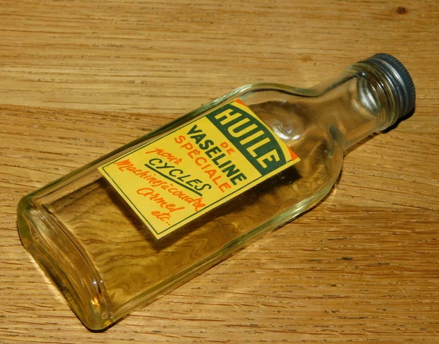 ANCIEN PETIT BIDON huile de vaseline L'Hirondelle cycles armes french