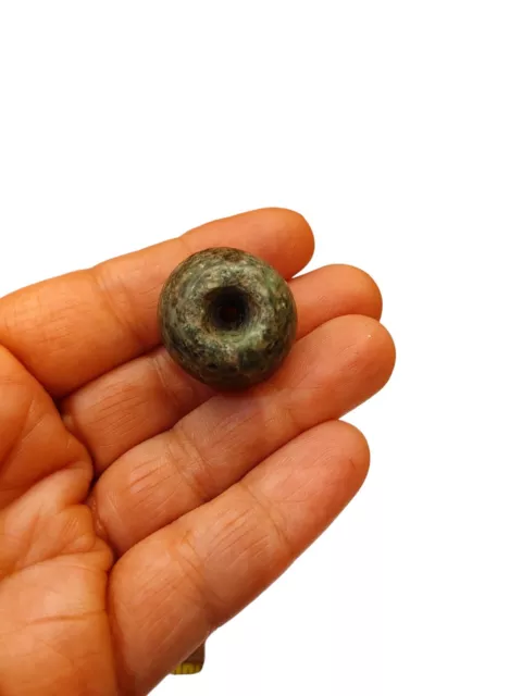 Pre-columbian Mayan Jade Bead 2