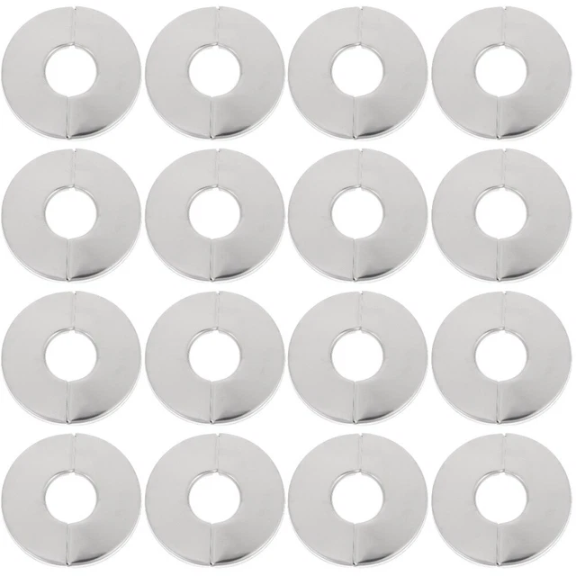 16 PCS Escusheon en acier inoxydable Couvre des plaques décoratives de tuyaux