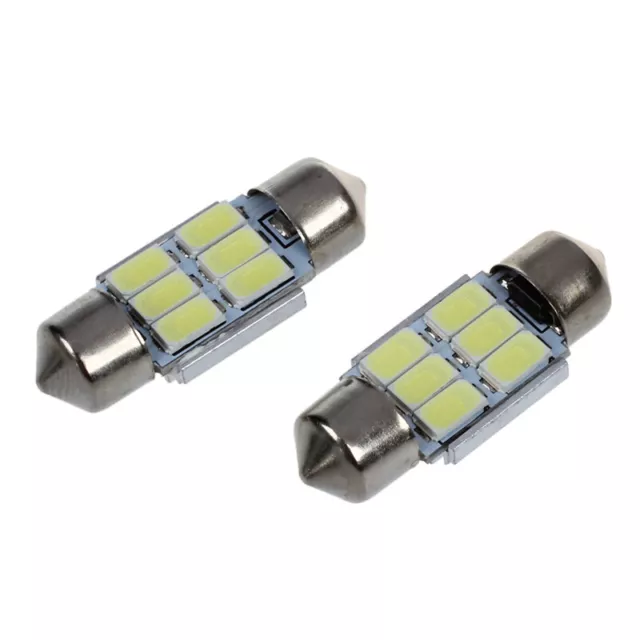 6X(2x 31mm 6 5630 SMD LED Soffitte Sofitte Innenraumbeleuchtung 3W 195LM 6500K1)