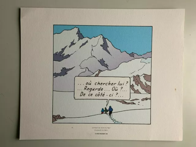 Planche Extrait Tintin 35 - 3 // Tintin Au Tibet // Herge - Moulinsart // 2010