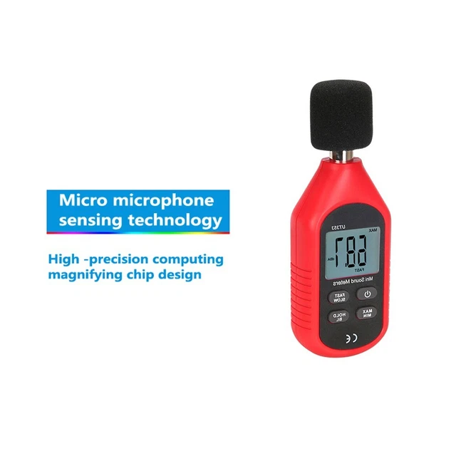 Misuratore di livello sonoro ad alta precisione decibel tester portatile con manutenzione dati