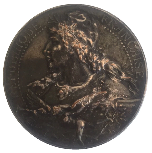 MÉDAILLE DE BRONZE RÉPUBLIQUE FRANÇAISE SIGNÉE " O. ROTY" et À. DES