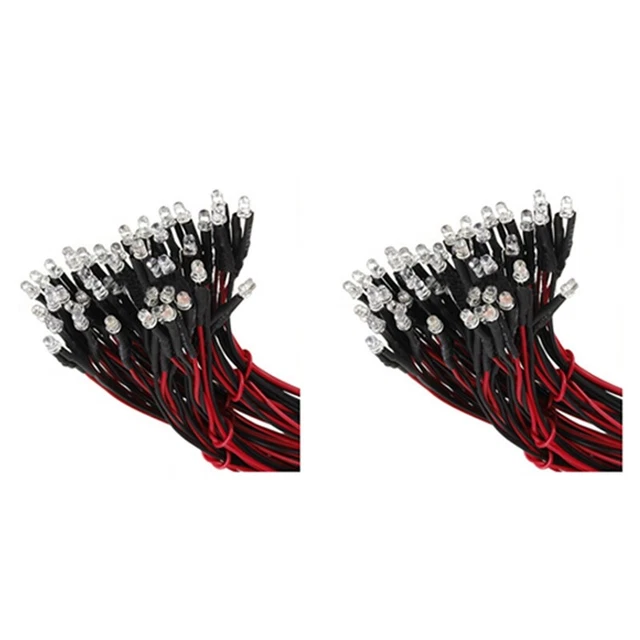 10 Stück 2mm LED Rot Vorverdrahtet - Mini Leuchtdioden Für Modellbau