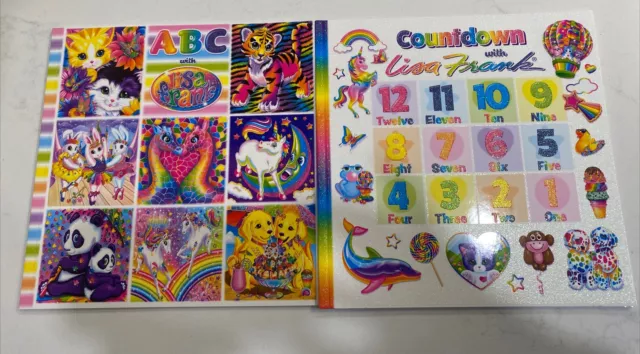 Lisa Frank Coloring Activity Books Velvet Art Lot - USED