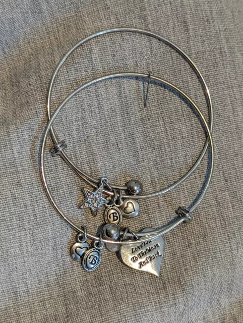 Brighton Expandable Wire Bangle Charm Bracelets With Charms #5
