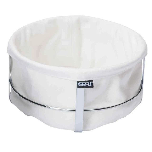 Cesta de pan GEFU blanca redonda metal blanco