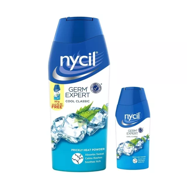 Nycil Germ Expert Cool Classic Prickly Heat & Cooling Powder 150 gm + 50 g Free