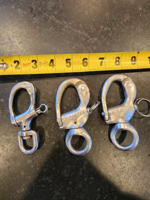 Three snap shackles