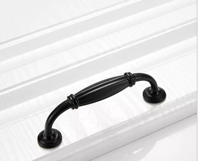 Zinc Alloy Black Cabinet Handles American style Kitchen Cupboard Door Pulls