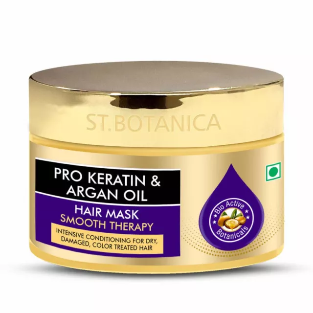 StBotanica Pro Kératine & Argan Huile Cheveux Masque pour Tout Types de 200ml