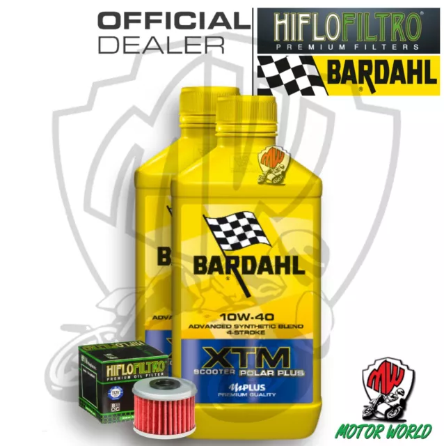 Kit Tagliando 2 Litri Olio Bardahl Xtm 10W40 Filtro Hiflo Hf116