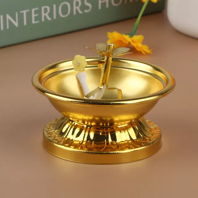 Butter Lamp Holder Exquisite Alloy Vintage Style Buddhist Butter Lamp Holdjo