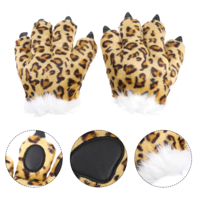 Claw Gloves for Kids Werewolf Costume Glove Wolf Paw Costume Gloves