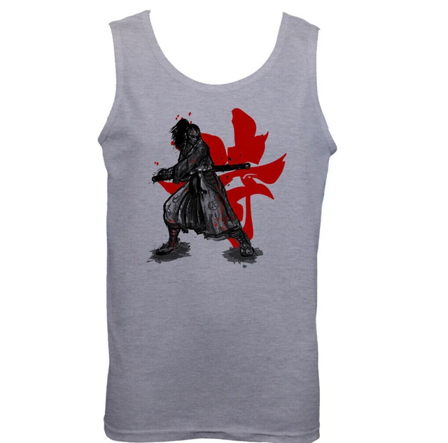 Samurai Warrior Mens Martial Arts Vest MMA Training Top Sword Kanta Japan