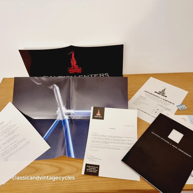 1989 RALEIGH DYNATECH Launch Letter & Poster Dealer Catalogue Brochure