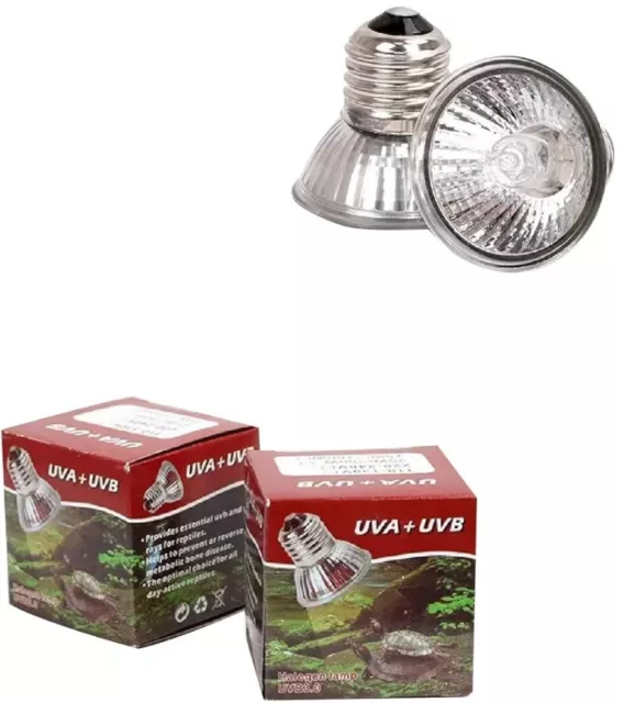 Reptile Heat Bulb 2 pcs , E27 UVA/UVB Tortoise Heat Lamp Bulb, 25W Heat Lamp,