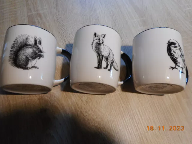 Kaffeebecher  Kaffeetasse -  Coffee : 3 Stück mit Motiv
