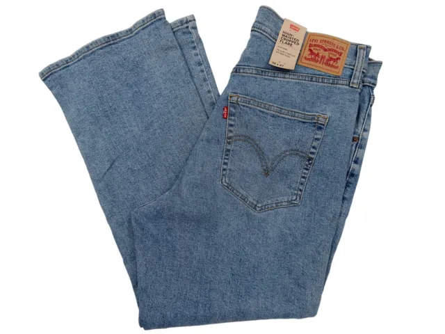Levi's Women's High Waisted Crop Flare Jeans Size 32x27 Blue Medium Wash NWT