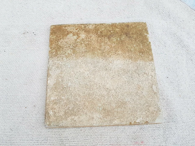 Vintage Rare Art Nouveau Blue Floral Gold Work Architecture 7.3" Tile Original 7