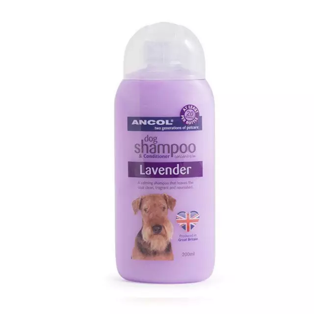 Ancol Dog Puppy Lavender Scent Gentle Natural Shampoo & Conditioner 200ml