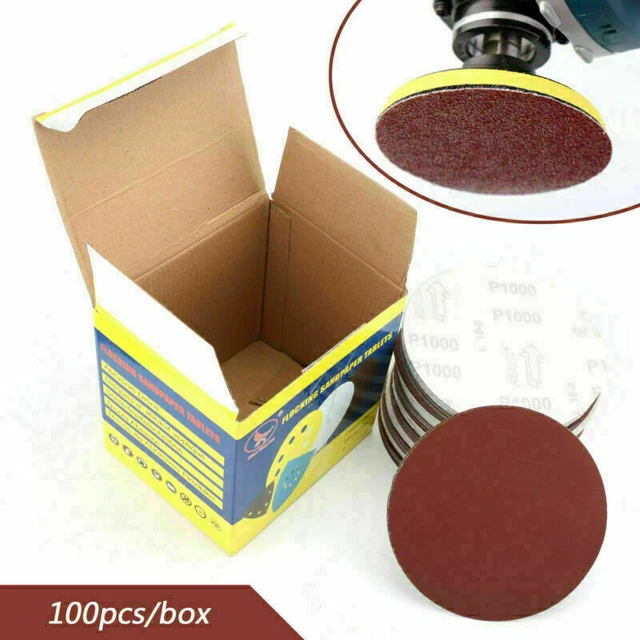 New 1000 Grit 100PCS 6Inch DA Hook & Loop Sandpaper Sanding Discs Sand Sheet A7