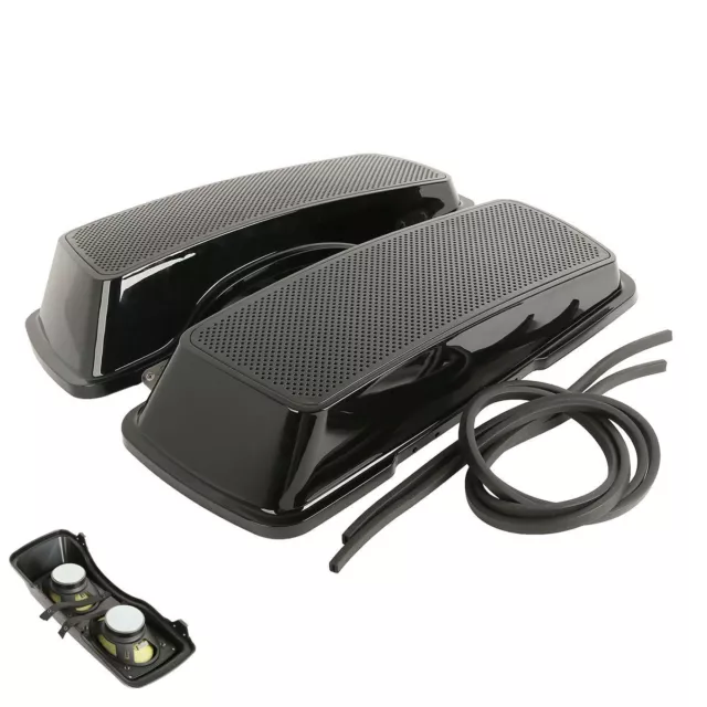 Saddlebags Lids & Dual Speakers Fit For Harley Touring Road Glide 1994-2013