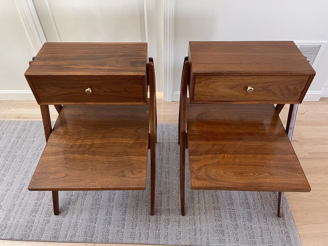 Pair of Kipp Stewart for Drexel Sculptural Nightstand Mid Century Modern 1960's