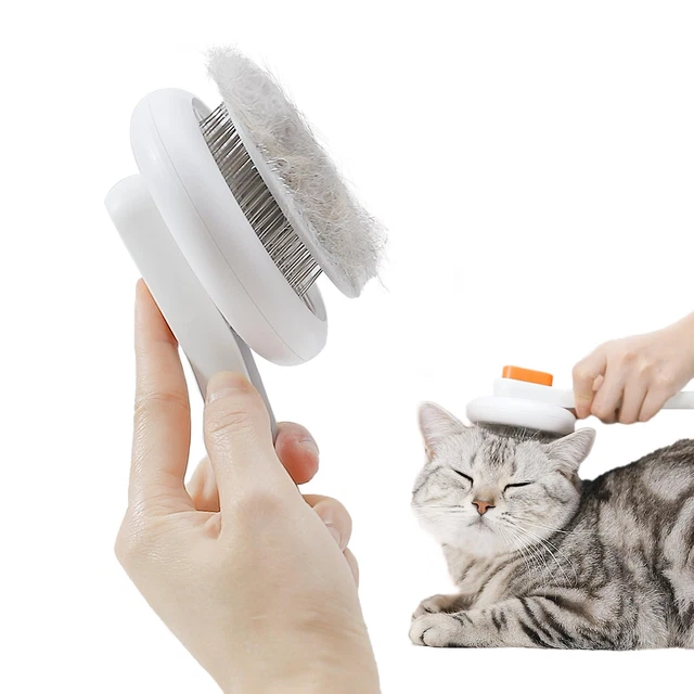 Dog Cat Grooming Brush Comb,Self Cleaning Slicker Brushes for Dogs Cats Pet Groo