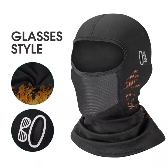 WEST BIKING Winter Cycling Cap Face Mask Motorcycle Skiing Sports Headgear Black