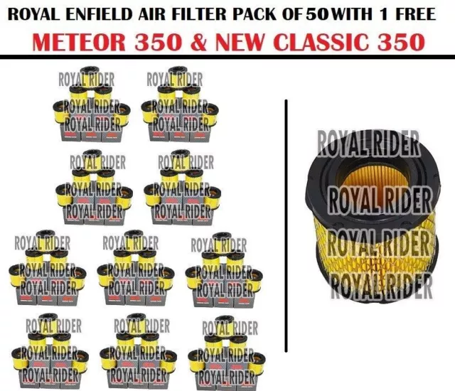 Paquete de filtros de aire Royal Enfield de 50 y 1 gratis para los nuevos...