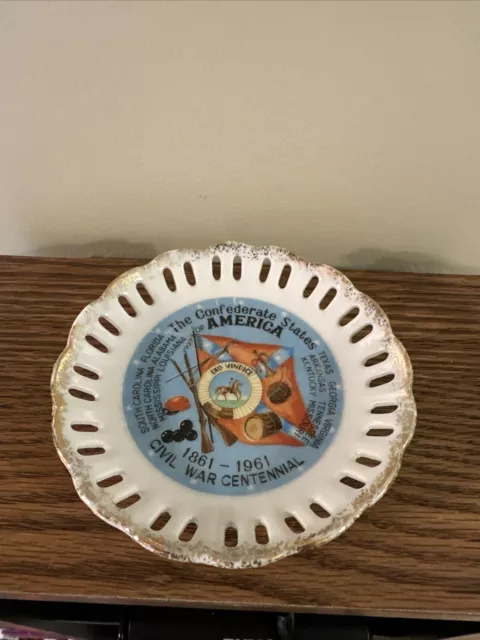 1961 "The Confederate States of America" Civil War Centennial Ashtray