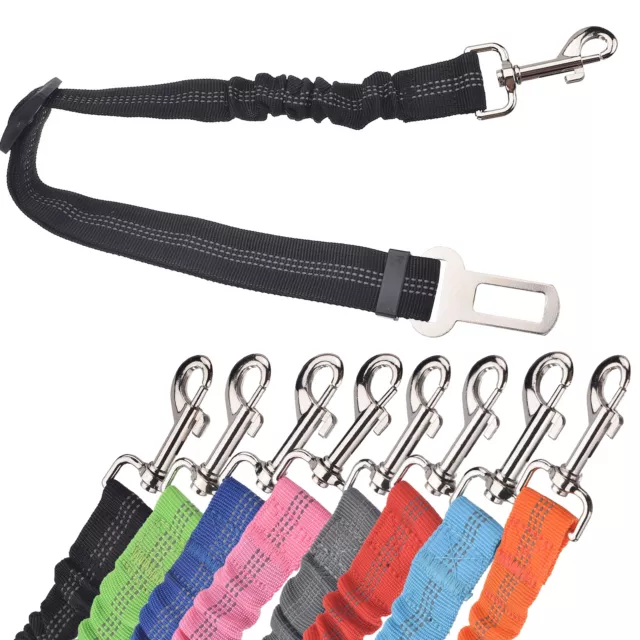 Pet Dog Car Seat Belt Safety Bungee Lead Anti Shock Vehicle Travel Harness Clip