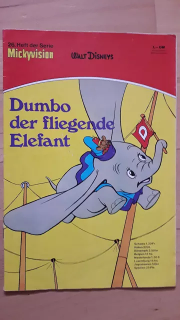 Walt Disneys Mickyvision Nr.26 von 1971 Dumbo - Z1-2 Comicheft EHAPA