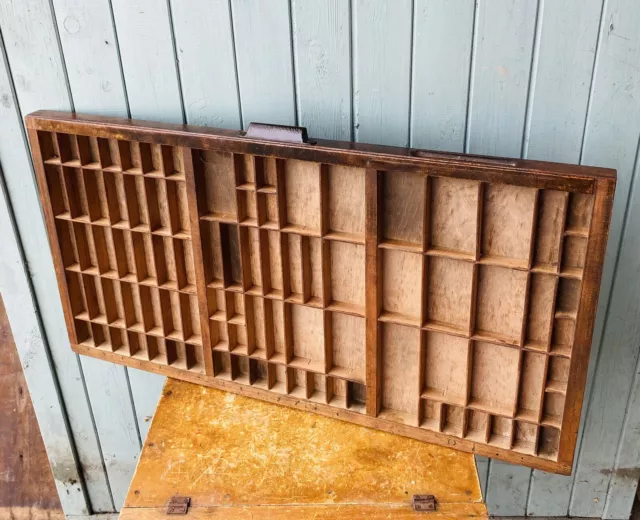 Letterpress Type Case Print Tray Vintage Industrial FREE POSTAGE D41