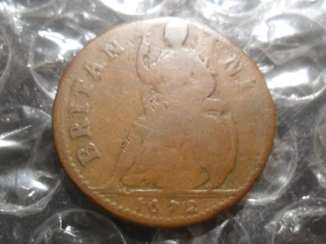 1672 Charles II farthing - no stop on obverse.