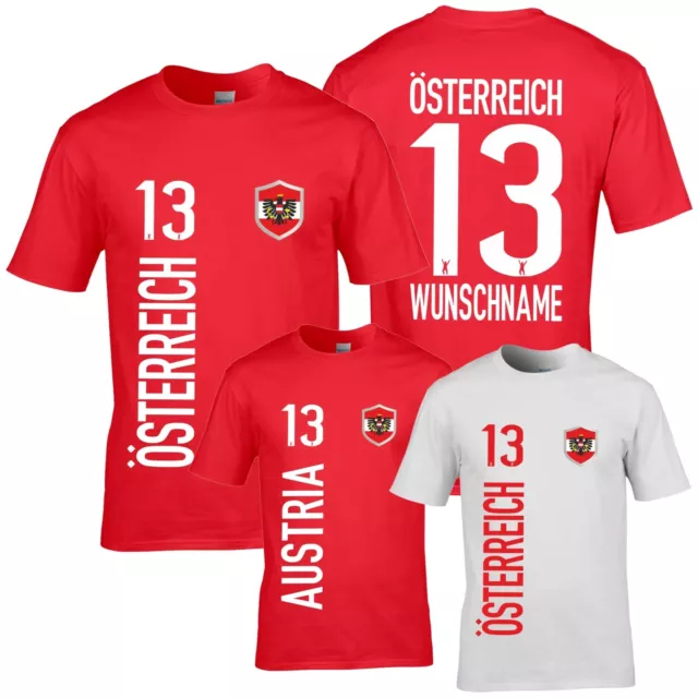 FanShirt ÖSTERREICH Trikot ADLER Herren Druck Nummer Name Jersey WM FanShirts4u