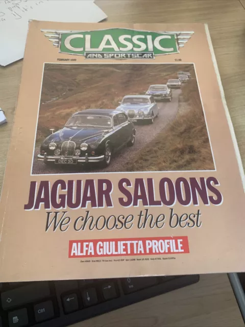 Classic and Sportscar Magazine Feb 1990 Jaguar Saloons