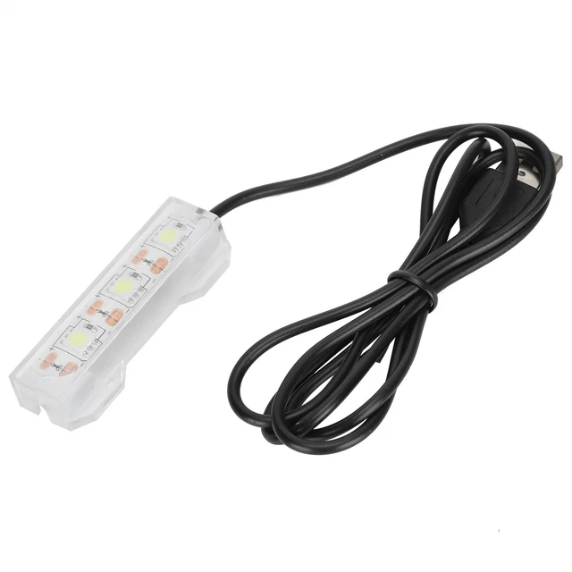 Small Aquarium Water Plant Light Desktop Fish Tank Mini Decoration Soft LED US 3
