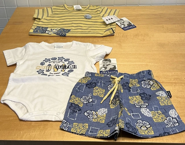 NEW Carters Boy Bundle Set Of 3 Outfits, Size 3 & 3-6months