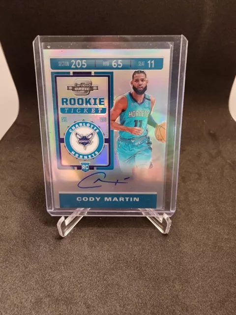 Cody Martin 2019-20 Panini Contenders Optic Rookie Ticket Autograph Silver Prizm