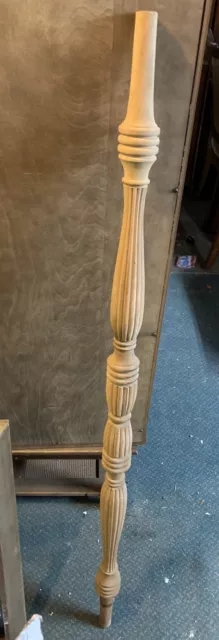 NOS Turned Wood Fluted COLUMN NEWEL Porch POST Architectural Salvage 59” Long