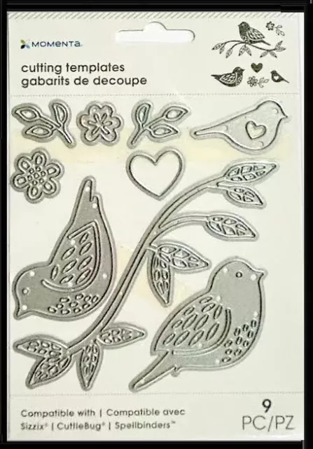 Momenta Cut & Emboss Mix & Match Dies ~Birds On A Branch Code 35080