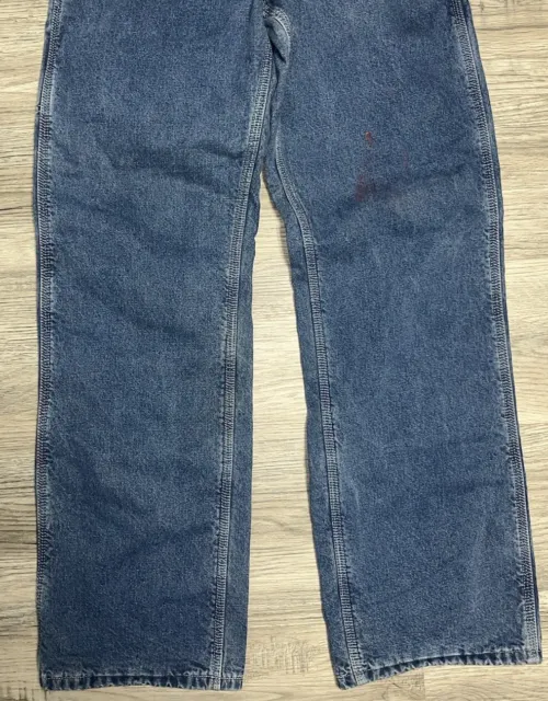 CARHARTT FLANNEL LINED Men’s Carpenter Jeans Union Made 29/32 $25.00 ...