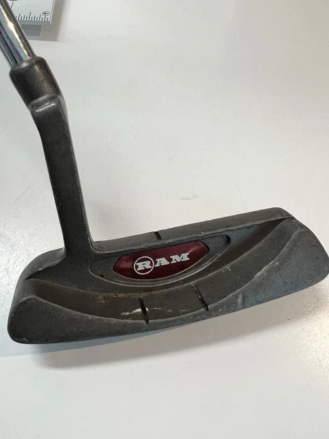 VINTAGE RAM FX3 Model II 35” Brass Milled Insert Putter Steel Shaft $20