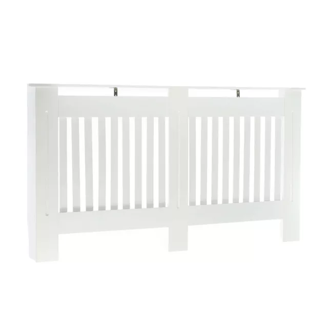 Toboli Cache-radiateur blanc 172x19x82cm Couverture chauffage décorative en MDF