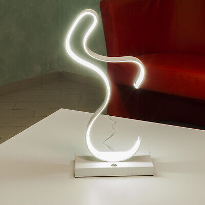 Lampada da tavolo curva LED 10W per interni luce scrivania comodino casa moderna