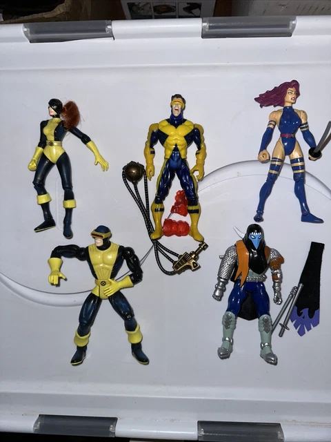 Vintage 1990s Toy Biz X-Men Marvel Toy Action Figures - Lot Of 5- lot F