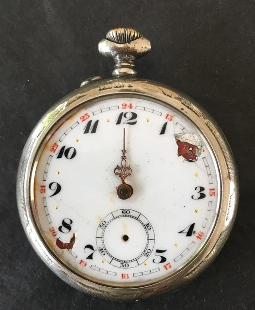 Montre Gousset Ancienne à Restaurer Ou Pour Pièces – Bijou Vintage, Mécanisme Probablement Hors Service, Projet DIY